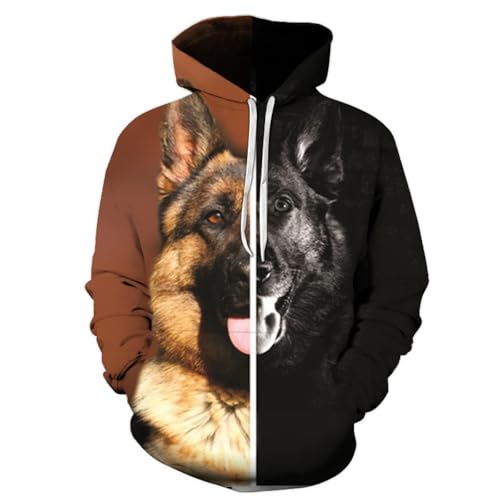 LIULINLIN Kreative Kunst Tier Hund 3D Druck Herbst männer Hoodie Hip-Hop Persönlichkeit Trend Kreative Harajuku Lose Casual Wear von LIULINLIN