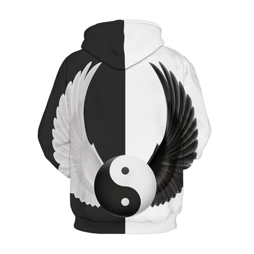 LIULINLIN Tai Chi Yin Yang Flügel 3D Gedruckt Herbst männer Hoodie Hip Hop Persönlichkeit Trend Kreative Harajuku Lose Casual tragen von LIULINLIN