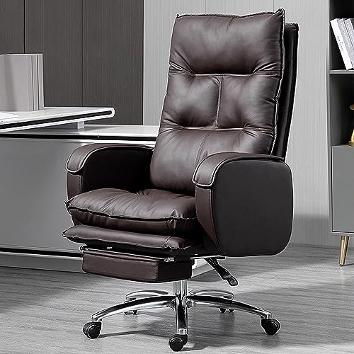 Bester Büro-Gaming-Stuhl mit hoher Rückenlehne, großer und hoher Computerstuhl mit breitem Sitz, PC-Stuhl, ergonomischer Sessel, dick gepolsterte Rückenlehne, faules Liegen für Erwachsene, Frauen, von LIUNJHUY