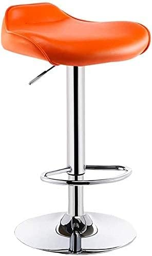 LIUNJHUY Barhocker, Barhocker, Hochstuhl, kontinentale Kasse, Frühstück, Küche, Liftstuhl, höhenverstellbar, 360 ° drehbar, ergonomischer Stuhl, Orange (40 cm) Interesting von LIUNJHUY