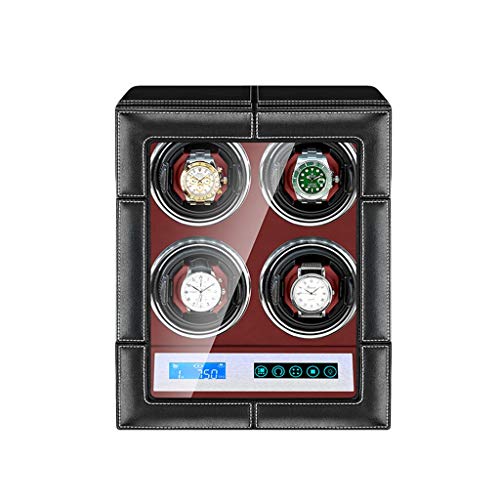 LIUNJHUY Uhrenboxen, automatischer Uhrenroller mit LED-Hintergrundbeleuchtung und LCD-Bildschirm für 2/4/6/9/12 Uhren, für universelle Damen- und Herrenuhr Interesting von LIUNJHUY