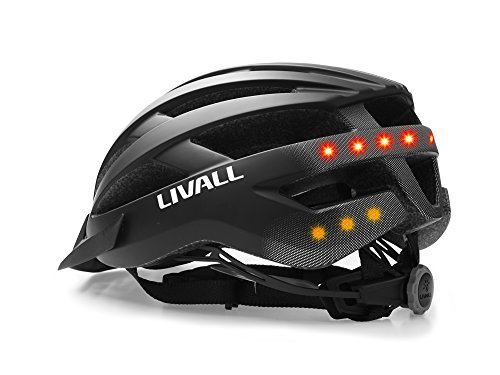 Livall MT1 Neo - Smarter Fahrradhelm mit Bremslicht und LED-Lichtsystem, SOS-Alarm System, Multimedia Einheit & Freisprecheinrichtung in matt schwarz, Größe 54-58 cm, M von LIVALL