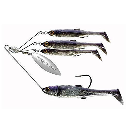 LIVE TARGET Unisex-Erwachsene MNSR7SM851 LiveTarget Baitball Spinner Rig, Süßwasser, klein, 1/4 Unzen Gewicht, 1'-15' Tiefe, Perlen/Silber, 1 Stück, Mehrfarbig, Einheitsgröße von LIVE TARGET