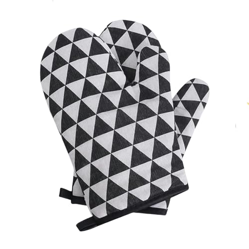 LIVEDOLLS Die Ofenhandschuhe 2Pcs Hitzebeinigende Handschuhe, Anti-Scald-Mikrowellenhandschuhe, Hochtemperaturbeständige Küchenbackofenhandschuhe-2 von LIVEDOLLS