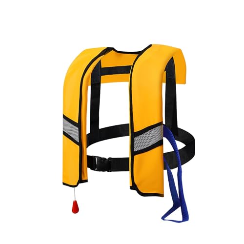 Aufblasbare Rettungsweste CE-Zertifizierte Automatische Schwimmweste 3-Sekunden Schnellaufblasende Auftriebshilfe Reflektierende Streifen Rettungspfeife PFD Rettungsweste Marinesicherheitsweste(Color: von LIXQQS