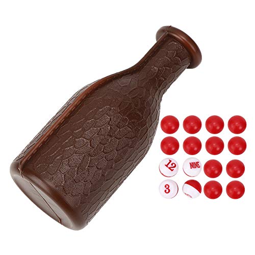 LIYJTK Billard Pool Shaker Würfelflasche mit 16 nummerierten Tally Balls Würfelbox Zubehör Ausrüstung für Spielepartys im Freien (Brown) von LIYJTK