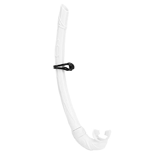 Tauchschnorchel, Nassatemschläuche PVC Easy Breath Schnorcheltauchschnorchelschlauch mit bequemem Mundstück für freies Tauchen (White) von LIYJTK