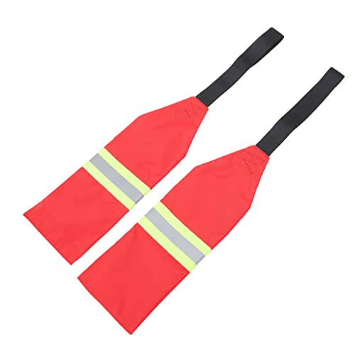 LIZEALUCKY 2 Stück Sicherheits-Reiseflagge für Kajak-Kanu, rote Warnflagge, Kajak-Kanus-Abschlepp-Warnflagge, Oxford-Stoff, zusammenklappbare Kajak-Warnung, rote Sicherheitsflagge für von LIZEALUCKY