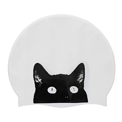 Schwarz-Weiß-süßes Silikon hohe Elastizität, schwimmender niedlicher Katzenkopf-Cartoon-Design für Kinder, hohe Elastizität, Keine Verformung, weich und stark (Regular - cat Head) von LIZEALUCKY