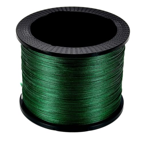 Angelschnur 12 Stränge Angelschnur 500M/100M/300/1000M Geflochtener PE Starker Draht Multifilament Langlebiger Meer-Salzwasser-Draht(X12 Strand Green,1000M-0.16MM-30LB) von LIZHAYG