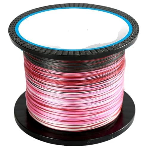 Angelschnur 8 Stränge 4 Geflochtene 1000M 3000M Angelschnur Multifilament PE-Schnur for Karpfenangeln im Salzwasser(8X-Pink,3000M-0.8-16LB) von LIZHAYG