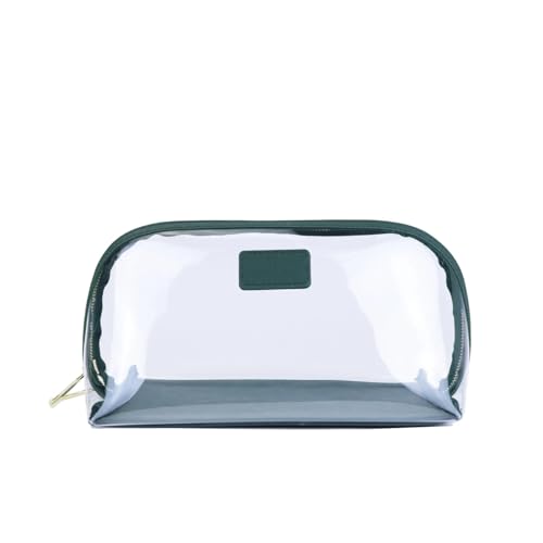 Durchsichtige Tasche Reise-Kosmetiktaschen-Set aus PU-Leder, wasserdichte Make-up-Pinsel-Aufbewahrungstasche, tragbar, transparent, PVC, TPU, Make-up-Taschen(Green L) von LIZHAYG