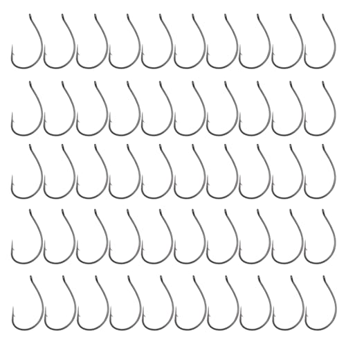 50 Stück Angelhaken Widerhaken Verrückte Haken Versetzte Kreishaken Angelhaken 5 Größe #3 0#2/0 von LIbgiubhy