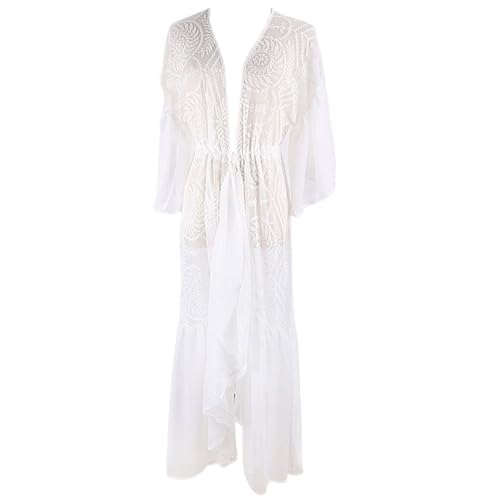 LIbgiubhy Damen Badeanzug Überzug Strand Cardigan Langer Kimono Überzug Vorne Offen Strand Cardigan Überzug von LIbgiubhy