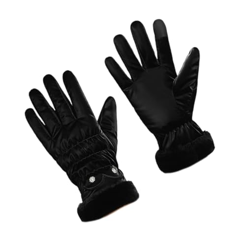 LIbgiubhy Frauen Winter Radfahren Bergsteigen Skifahren Warme Plüsch Baumwolle Handschuhe Verdickte Fleece Gepolsterte Handschuhe Touchscreens Handschuhe von LIbgiubhy