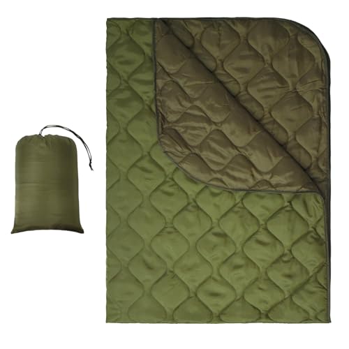 LIbgiubhy Mehrzweck-Outdoor-Decke, wasserdichter Poncho für Outdoor, Camping, Steppdecke, tragbarer Umhang, leichte Picknickmatte mit Tragetasche von LIbgiubhy