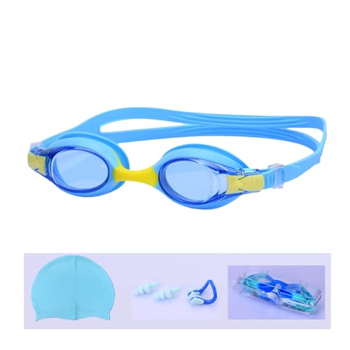 LIbgiubhy Schwimmbrillen Set Auslaufsichere Schwimmbrille Nasenklammer Schwimmhut von LIbgiubhy