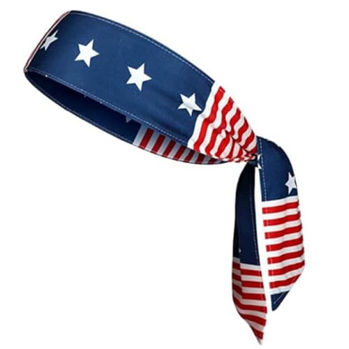 Sport-Bandana mit USA-Flaggen, für Damen und Herren, schweißableitendes Stirnband für Training, Laufen, Fußball von LIbgiubhy
