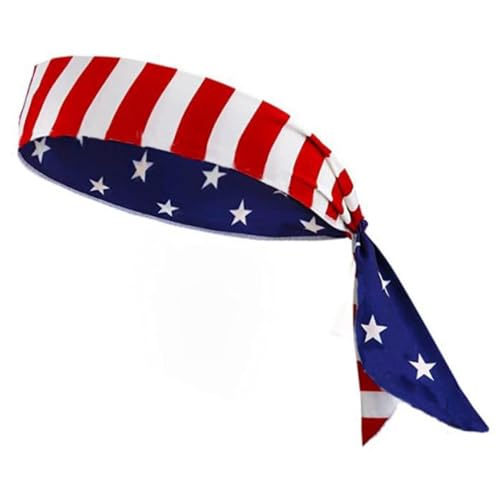 Sport-Bandana mit USA-Flaggen, für Damen und Herren, schweißableitendes Stirnband für Training, Laufen, Fußball Sport-Bandana mit USA-Flaggen, für Damen und Herren, schweißableitendes Stirnband für Training, Laufen, Fußball von LIbgiubhy