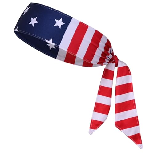 Sport-Bandana mit USA-Flaggen, für Damen und Herren, schweißableitendes Stirnband für Training, Laufen, Fußball Sport-Bandana mit USA-Flaggen, für Damen und Herren, schweißableitendes Stirnband für Training, Laufen, Fußball von LIbgiubhy