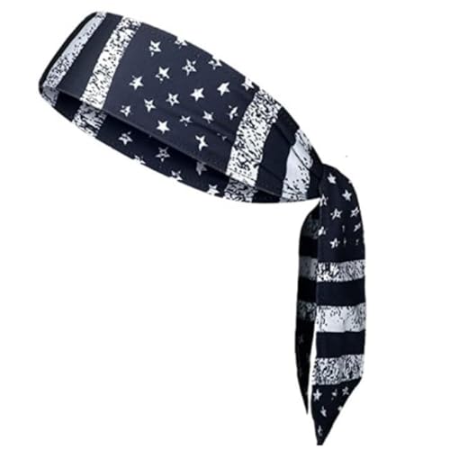 Sport-Bandana mit USA-Flaggen, für Damen und Herren, schweißableitendes Stirnband für Training, Laufen, Fußball Sport-Bandana mit USA-Flaggen, für Damen und Herren, schweißableitendes Stirnband für Training, Laufen, Fußball von LIbgiubhy