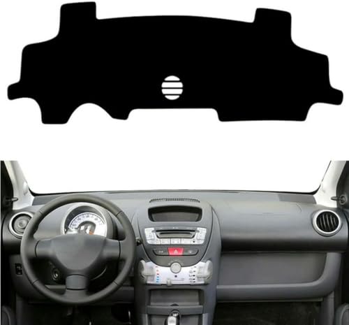 LJBOZDM - Auto-Armaturenbrett-Abdeckung Armaturenbrett-Matte Sonnenschutz schützt Teppich blendfrei LHD - passt für Peugeot 107 passt für Citroen C1 passt für Toyota Aygo 2005-2014 von LJBOZDM