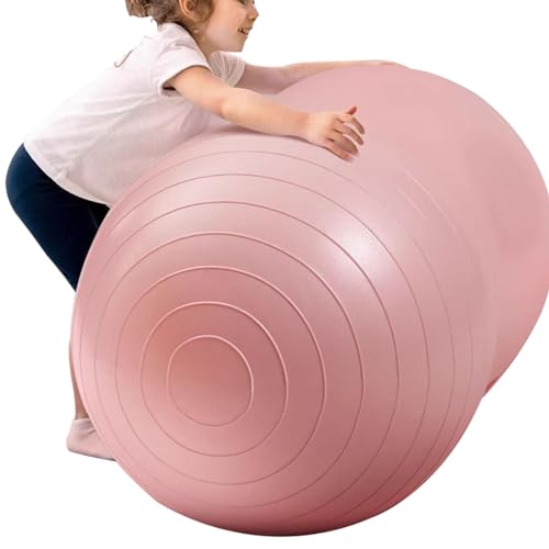 LJCJBB Guo Erdnuss-Yogaball, 90 cm, platzsicherer Gymnastikball, für die Geburt, Physiotherapie für Kinder, Rumpfkraft, Heim- und Fitnessstudio, Fitness (mit Pumpe) von LJCJBB