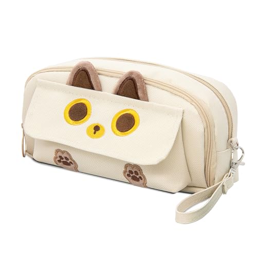 LJCZKA Niedliche 3D Federmäppchen Katze Große für Mädchen Jungen, Mäppchen Reißverschluss mit 4 Fächern für Büro Hochschule Schule LJCZKA Niedliche 3D Federmäppchen Katze Große für Mädchen Jungen, Mäppchen Reißverschluss mit 4 Fächern für Büro Hochschule Schule von LJCZKA