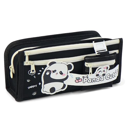 LJCZKA Panda Federmäppchen für Mädchen Jungen Kawaii Federtasche Große Kapazität mit Reißverschluss für Büro Hochschule Schule LJCZKA Panda Federmäppchen für Mädchen Jungen Kawaii Federtasche Große Kapazität mit Reißverschluss für Büro Hochschule Schule von LJCZKA