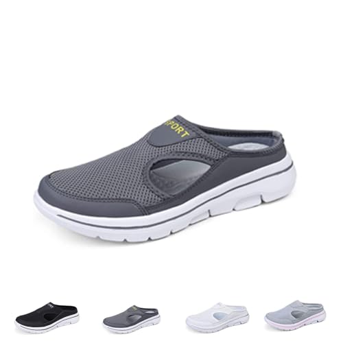 LJFIWY Bequeme atmungsaktive Sport-Sandalen für Herren, Outdoor, lässig, rutschfest, orthopädische Sneaker, Wanderschuhe (grau, Größe 39) von LJFIWY