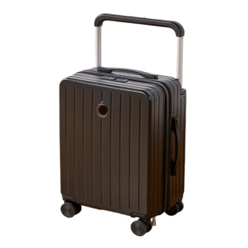 LJSPTU Koffer Breites Trolley-Gepäck for Herren und Damen, 20-Zoll-Boarding-Koffer, Neue geräuschlose Universal-Radgepäck-Codebox Suitcase (Color : Black, Size : 26in) von LJSPTU