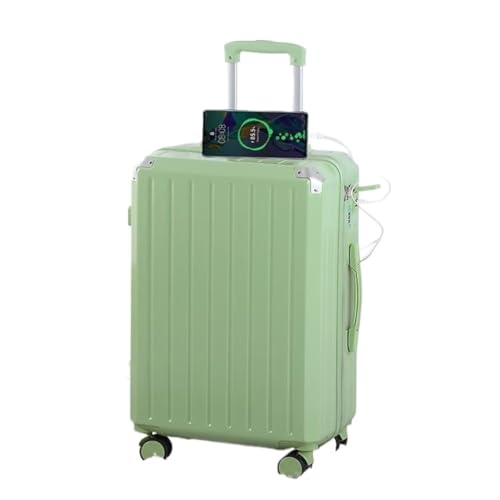 LJSPTU Koffer Ladekoffer, Trolley-Koffer for Herren Und Damen, Robustes Und Verschleißfestes 20-Zoll-Passwortfeld Suitcase (Color : Green, Size : 22in) von LJSPTU