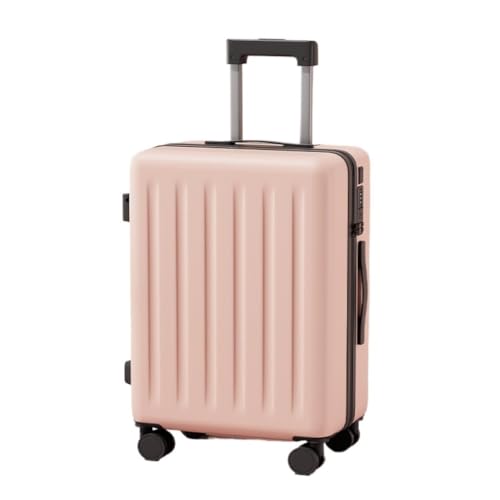 LJSPTU Koffer Multifunktionaler Koffer, Damen-Trolley, Leise Und Langlebig, Passwort-Box, Herren-Koffer, 20 Zoll Suitcase (Color : Pink, Size : 26in) von LJSPTU