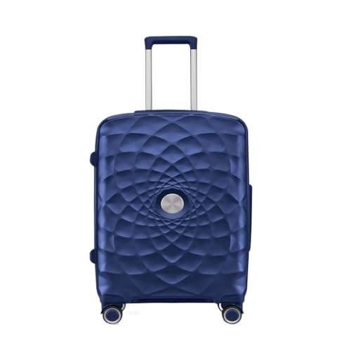 LJSPTU Koffer Trolley-Koffer mit Aluminiumrahmen, Universalräder, 24-Zoll-Trolley-Koffer, 26-Zoll-Koffer for Männer und Frauen Suitcase (Color : Blue, Size : 28in) von LJSPTU