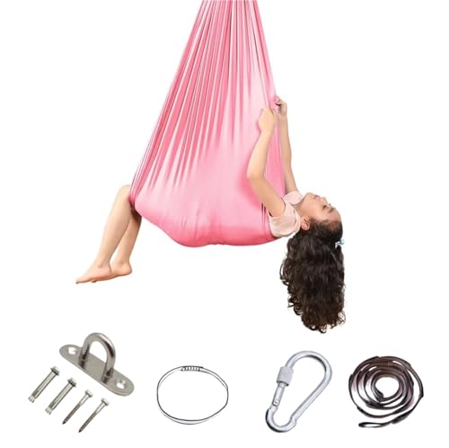 Aerial Yogatuch, Yogatuch Zum Aufhängen, yoga hängematte，yogatuch zum aufhängen,Yoga Hängematte Set Für Erwachsene(Pink,100 * 280CM) von LKJYER