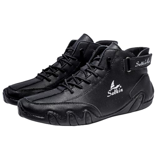 Black Friday, befristetes Angebot Heute, Neu Herren Schuhe Sohle Mit Palmenstruktur Klettverschluss Stiefeletten Outdoor Anti-Rutsch Laufschuhe Sneaker & Sportschuhe Für Herren Schwarz 44 von LKRSEEF