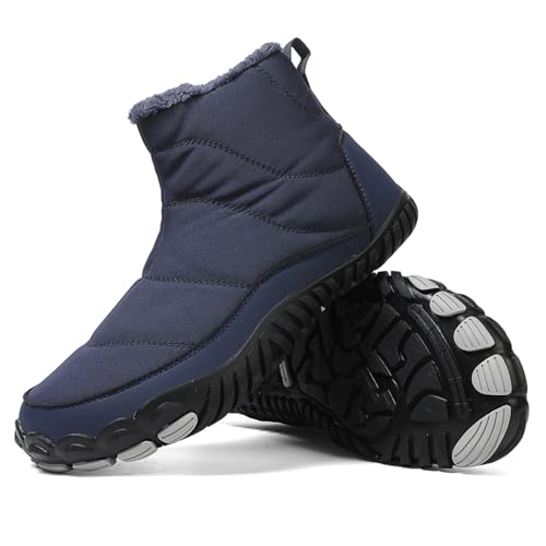 Black Friday Angebote, 2024 Kältebeständige Baumwollschuhe Outdoor Winterstiefel Gefüttert Schneestiefel Winterschuhe Herren Barfußschuhe Damen Winter Dunkelblau 43 von LKRSEEF