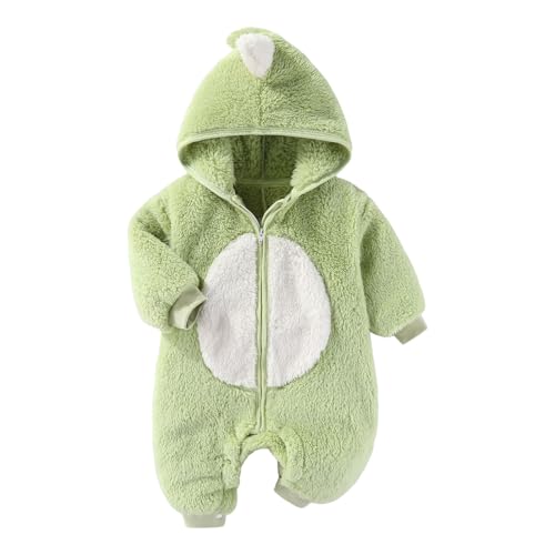 Black Friday Baby Zubehör Kleidung Wollwalk Overall Baby Neu Unisex Baby Romper Junge Cute Baby Overall Mädchen Warm Fleece Strampler mit Kapuze Winter Schneeanzüge 0-24 Monate 10 Grün 73 von LKRSEEF