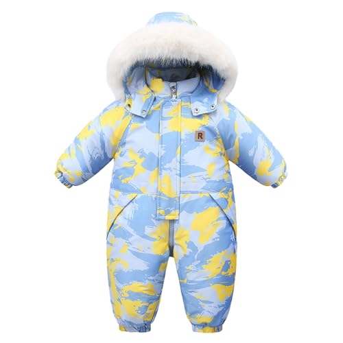 Halloween Kostüm Baby Black Friday Deals 2024 Unisex Baby Overall Kostüm Junge Cute Baby Romper Mädchen Warm Fleece Strampler mit Kapuze 0-24 Monate Kinder Winter Schneeanzüge 10 Tarnung 120 von LKRSEEF