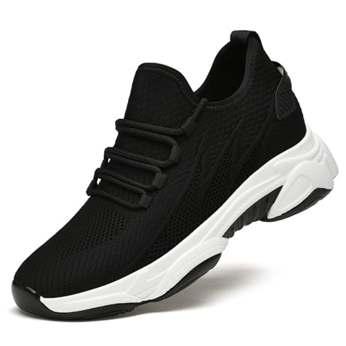 LKRSEEF Laufschuhe Herren, Fitness Sneaker Gym Schuhe 01 Schwarz 39 Freizeit Wanderschuhe Sportschuhe Turnschuhe Hallenschuhe orthopädische Trekkingschuhe Tennisschuhe Walkingschuhe Herren Damen von LKRSEEF