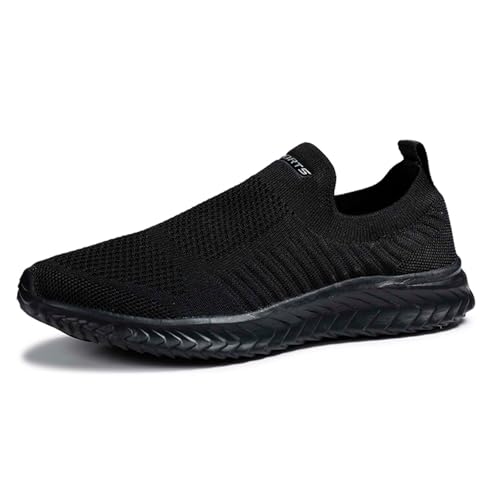 LKRSEEF Unisex Freizeit Sneaker, Leichte Atmungsaktiv und rutschfeste Schuhe 01 Schwarz 37 Wanderschuhe Sportschuhe Turnschuhe Hallenschuhe orthopädische Trekkingschuhe Walkingschuhe Herren Damen von LKRSEEF