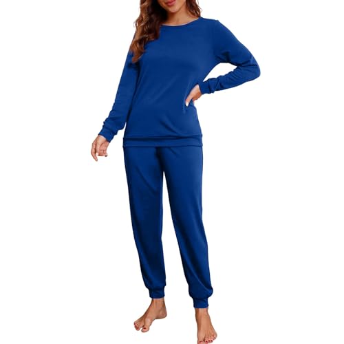 LKRSEEF Winter Pyjama Damen Loungewear Langarm Sexy Freizeitanzug Warme Schlafanzüge Comfy Warmer Elegant Elastischer Herbst Schlafanzug Pyjamahose Kleidung von LKRSEEF