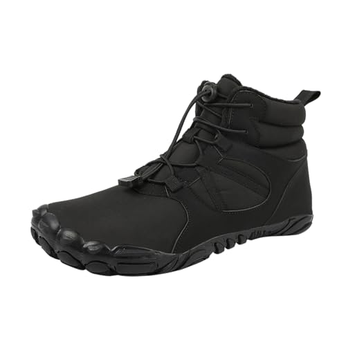 Prime, barfußschuhe Herbst, orthopädische Schuhe Damen//Barfußschuhe Damen Wasserfest Barfussschuhe Warm Gefüttert Winterstiefel Herren Barfuss Schuhe Damen Winter Wasserdicht Unisex Schwarz 47 von LKRSEEF