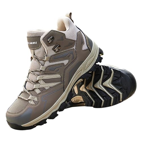 barfußschuhe Damen Winter, 2024 Herren Herbst- Und Winterwanderschuhe High-Top-Bergsteigen Langlaufwandern Outdoor Schuhe Freizeitsportschuhe Hiking Shoes Men Snow Boots Braun 40 von LKRSEEF