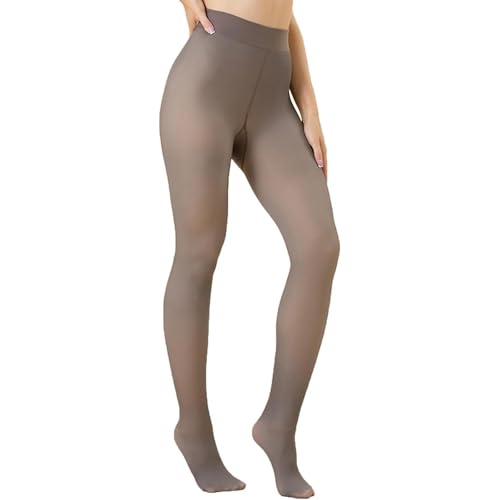 LLDYAN Fleece Tights for Women, Women's Fleece Lined Tights, Winter Leggings for Women Fleece Lined (Coffee,300g) von LLDYAN