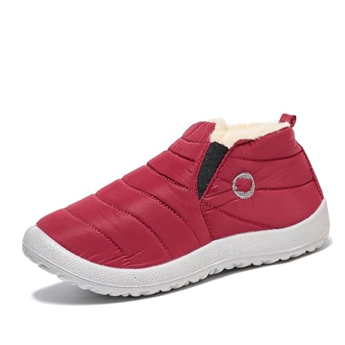 LLDYAN Podojoy Winterstiefel, Unisex-Komfortstiefel Für Herbst Und Winter, Mit Warmem Plüschfutter (Rot,46) von LLDYAN