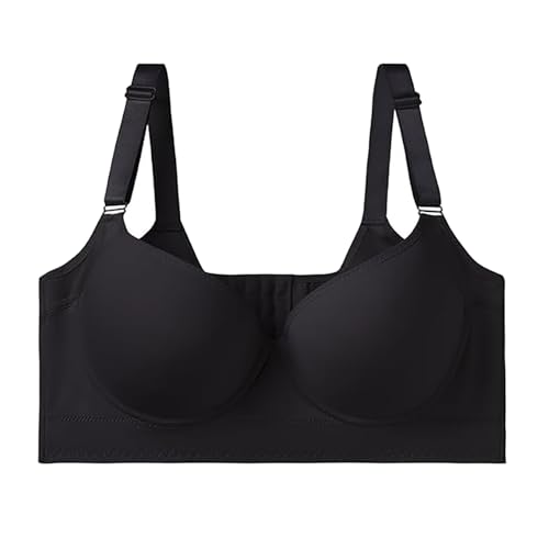 LLDYAN Shapedly Bra, Shapedly Back Smoothing Push up Bra, Women's Adjustable Strap Push up Bra (Black,38) von LLDYAN