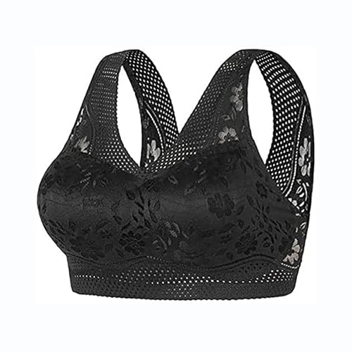 LLDYAN Women's Orthopedic Anti-Sagging Bra, Breathable Push up Bra, Posture Correcting Bra for Seniors (Black,4XL) von LLDYAN