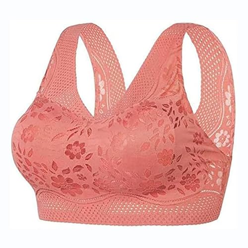 LLDYAN Women's Orthopedic Anti-Sagging Bra, Breathable Push up Bra, Posture Correcting Bra for Seniors (Orange,L) von LLDYAN