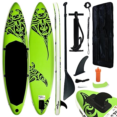 Furniture Select Aufblasbares Stand Up Paddleboard Set, 320x76x15 cm, Grün von LLEZKBR